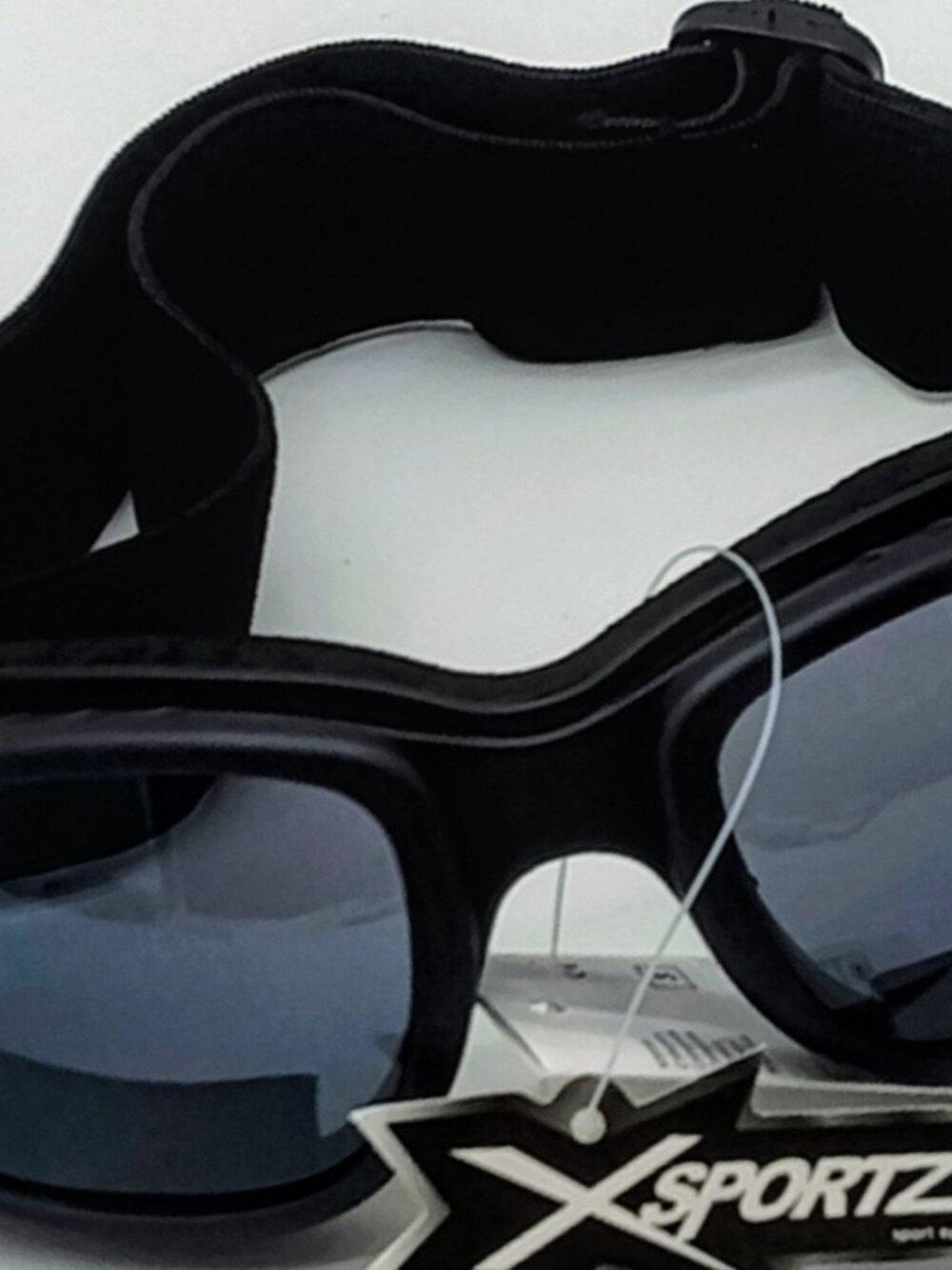916-BK XSPORTZ Black Sports Goggles with Foam Padding and Adjustable Strap
